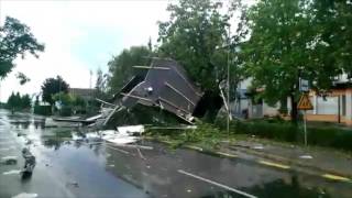 Odkrita streha na OŠ Turnišče in padavine v Tešanovcih [upl. by Daraj]