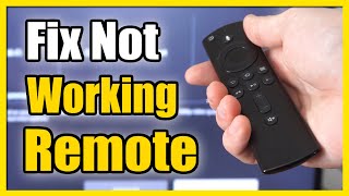 How to Fix Remote Not Working on Amazon Fire Stick 4k Max Fast Method [upl. by Trauner]