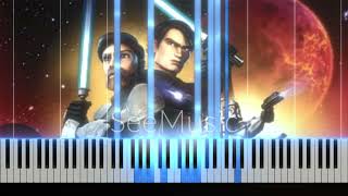 Burying The Dead Star Wars The Clone Wars piano tutorial [upl. by Nogras]