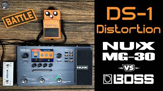 NUX MG 30 vs BOSS DS1 Distortion Pedal  External Pedal Send Return [upl. by Dixie192]