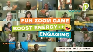 Zoom Games  Mr amp Mrs Wright A Quick amp Easy Energiser for Virtual amp Online Meetings [upl. by Etta]