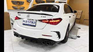 CCLASS W206 upgrade to C43 AMG rear diffuser kit 奔驰C级W206升级C43 AMG尾唇尾喉 [upl. by Bodrogi]