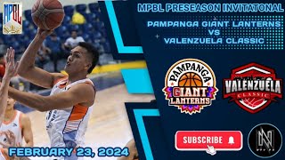 MPBL HIGHLIGHTS PRESEASON INVITATIONAL 2024 PAMPANGA VS VALENZUELA FEBRUARY 22 2024 [upl. by Vizza]