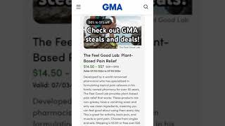 We are on GMA Steals and Deals link is right here httpsgmathefeelgoodlabcom [upl. by Akemyt]