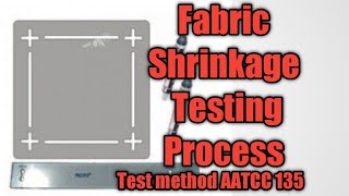 Fabric Shrinkage testing processtextile fabric shrinkage test method AATCC135 [upl. by Ymmor758]