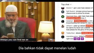 Zakir Naik Pucat Pasi Ditantang Debat CP Saat Live [upl. by Eirised]