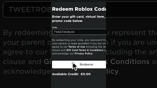 All roblox redeem codes [upl. by Imailiv801]