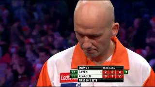 Jamie Caven vs Jelle Klaasen  PDC World Darts Championships 2014 First Round [upl. by Adiahs429]