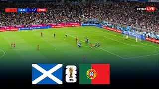 SCOTLAND vs PORTUGAL  FIFA World Cup 2026™ Qualifiers  Ronaldo 2 Free Kick Goal  Realistic PES [upl. by Hey]