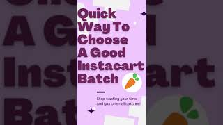 How to choose a good Instacart batch [upl. by Flemming]