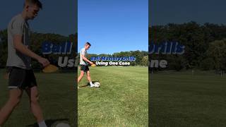 Ball Mastery Drills Using One Cone footballshorts ballmastery soccerdrills footballtraining [upl. by Rowena]