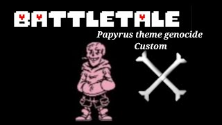 BattleTale boss custom Fight  underswap papyrus theme genocide  Boss attack  Custom attack  5 [upl. by Ahsaelat]