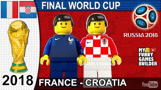 World Cup Final 2018 • France vs Croatia 42 • Moscow 15072018 All Goals Highlights Lego Football [upl. by Aineval857]