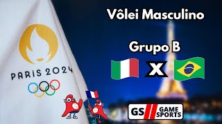 ITÁLIA X BRASIL  OLIMPÍADAS PARIS 2024  VÔLEI MASCULINO  NARRAÇÃO AO VIVO [upl. by Atinal]