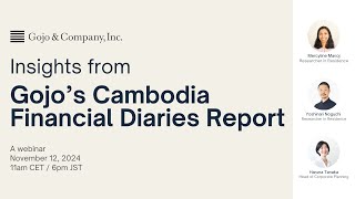 Webinar Insights from Gojos Cambodia Financial Diaries Report [upl. by Gwennie]