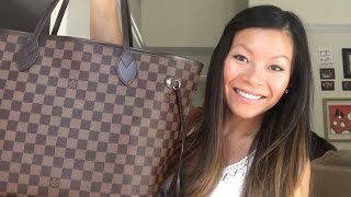 Louis Vuitton Neverfull MM amp Samorga Review [upl. by Eenaffit]