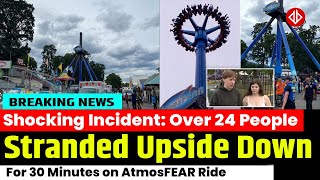 Over 24 People Stranded Upside Down for 30 Minutes on AtmosFEAR Ride at Oaks Park [upl. by Amary493]