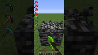 Bedrock Challenge vs Testing Pickaxe shorts meme minecraft [upl. by Ahsatan326]