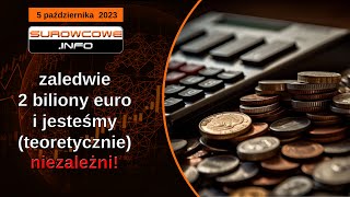 Surowcowe info 5 października 2023 – zaledwie 2 biliony euro i jesteśmy teoretycznie niezależni [upl. by Missi959]