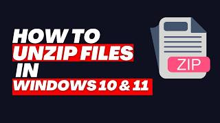 How to Unzip Files on Windows 10 amp 11 For Free [upl. by Aniraad]