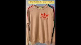 adidas Gucci cotton jersey sweatshirtshorts [upl. by Pretrice]