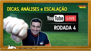 LIVE DICAS  RODADA 4  CARTOLA FC 2021 [upl. by Aniret]