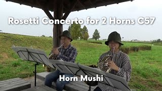 Rosetti Concerto for 2 Horns C57  Horn Mushi [upl. by Bander590]