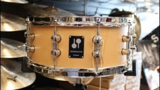 Sonor Kompressor 14”x 6” Beech Snare Drum w Power Hoops  Columbus Percussion [upl. by Ainegue]