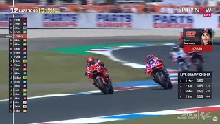 SPRINT RACE MOTOGP ASSEN 2024 🏁❗MARC CRASH 😱TT ASSEN CIRCUIT❓dutchGP MotoGP™️24 REPLAY TV [upl. by Key]