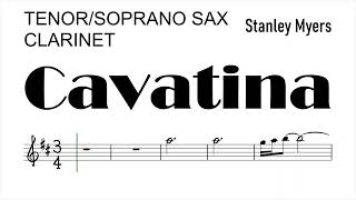 Cavatina Tenor Soprano Sax Clarinet Sheet Music Backing Track Play Along Partitura [upl. by Binky]