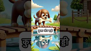 The Greedy Dog and the Bone  Moral Story for Kids  Panchatantra Story in Hindi [upl. by Nyrek]