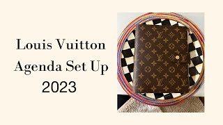 Louis Vuitton Large Ring Agenda GM set up for 2023 using Erin Condren Inserts 🤩 [upl. by Hainahpez997]