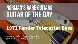 Normans Rare Guitars  Guitar of the Day 1972 Fender Telecaster Bass [upl. by Nael]