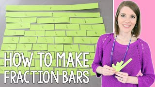 How to Make Fraction Bars  Fraction Manipulatives for Students [upl. by Hyo]