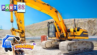 Diggers For Kids 🦺 Lets count diggers Learn about Excavators Dump Trucks Wheel Loaders [upl. by Stringer961]