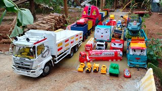 Wadidau  Mobil Truk Tronton Rc Panjang Bongkar Truk Molen Truk Pasir Loader Mobil Pemadam Tayo [upl. by Newnorb965]