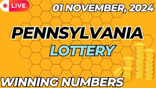 Pennsylvania Day Lottery Results For  01 Nov 2024  Pick 2  Pick 3  Pick 4  Pick 5  Powerball [upl. by Arlo]