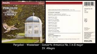 Pergolesi  Wassenaer  Concerti Armonici  I Musici  Pina Carmirelli  1979 [upl. by Nnaharas]