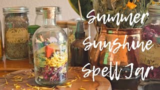 Summer Sunshine Spell Jar  DIY Altar Decoration [upl. by Atnuahs]