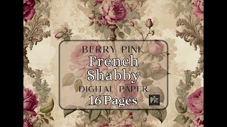 French Shabby Digital Paper Pack for Junk Journals and Papercraft Projects [upl. by Glory]