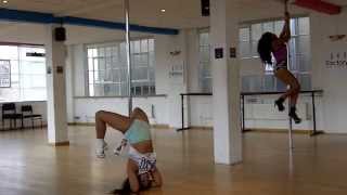 Pole Tricks Practice In Heels [upl. by Annis]