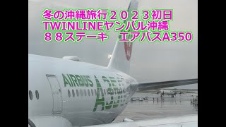 冬の沖縄旅行2023初日 エアバスA350に乗って✈ [upl. by Axela]