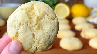 Biscuits au Citron Craquelés 🍋  Prêts en 15 minutes ♡ 5 Ingrédients [upl. by Kee]