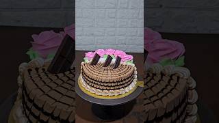 chocolate cake foodie recipe trending nandani vanillacakechocolatecakedecorating cakedesign [upl. by Adnawyt]