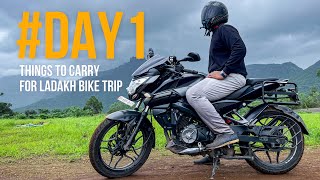 Things to carry for Ladakh trip  Navi Mumbai to Ladakh  Solo Bike Ride  2023 [upl. by Saito]