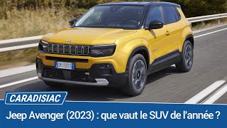 Essai vidéo  Jeep Avenger 2023  que vaut le petit SUV électrique élu voiture de lannée [upl. by Atnahsa467]