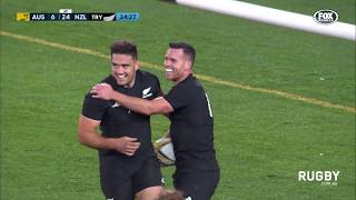 All Blacks get off to a flyer in Bledisloe opener [upl. by Esinaej]