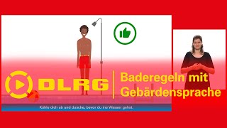 DLRG  Baderegeln mit Gebärdensprache [upl. by Norvan]