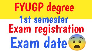 fyugp degree first semester exam registration amp Exam date kerala university asmedia [upl. by Atiekal]