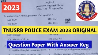 Tn Police constable answer key 2023  tnusrb police constable answer key 2023 pcanswerkey [upl. by Nylitsirk]